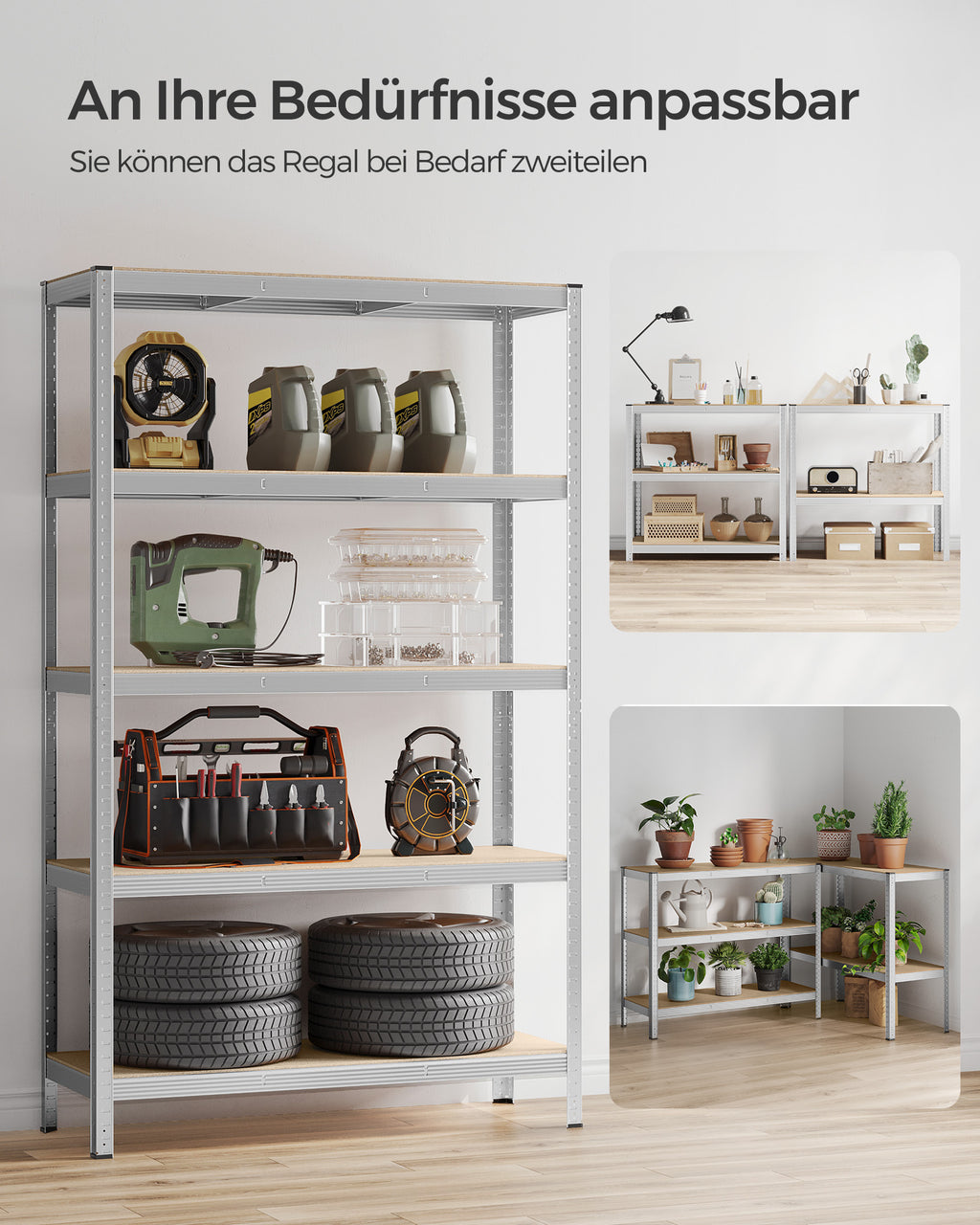 Lagerregal mit 5 verstellbaren Ablagen