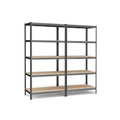 2er Set Kellerregal 200 cm hoch grau