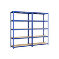 2er Set Kellerregal 200 cm hoch blau