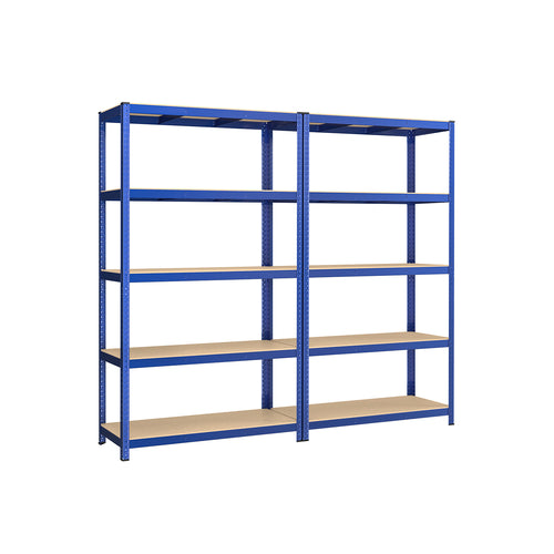 2er Set Kellerregal 200 cm hoch blau