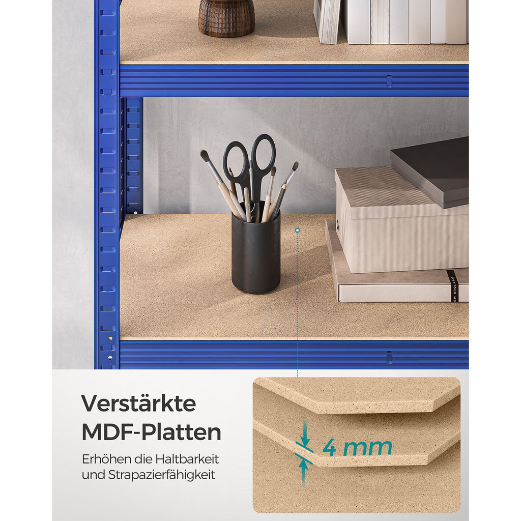 2er Set Kellerregal 200 cm hoch blau