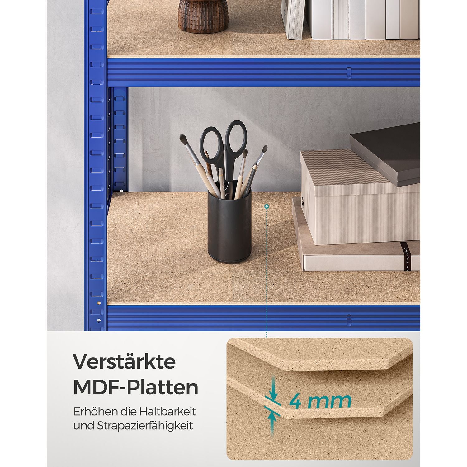 2er Set Kellerregal 200 cm hoch blau