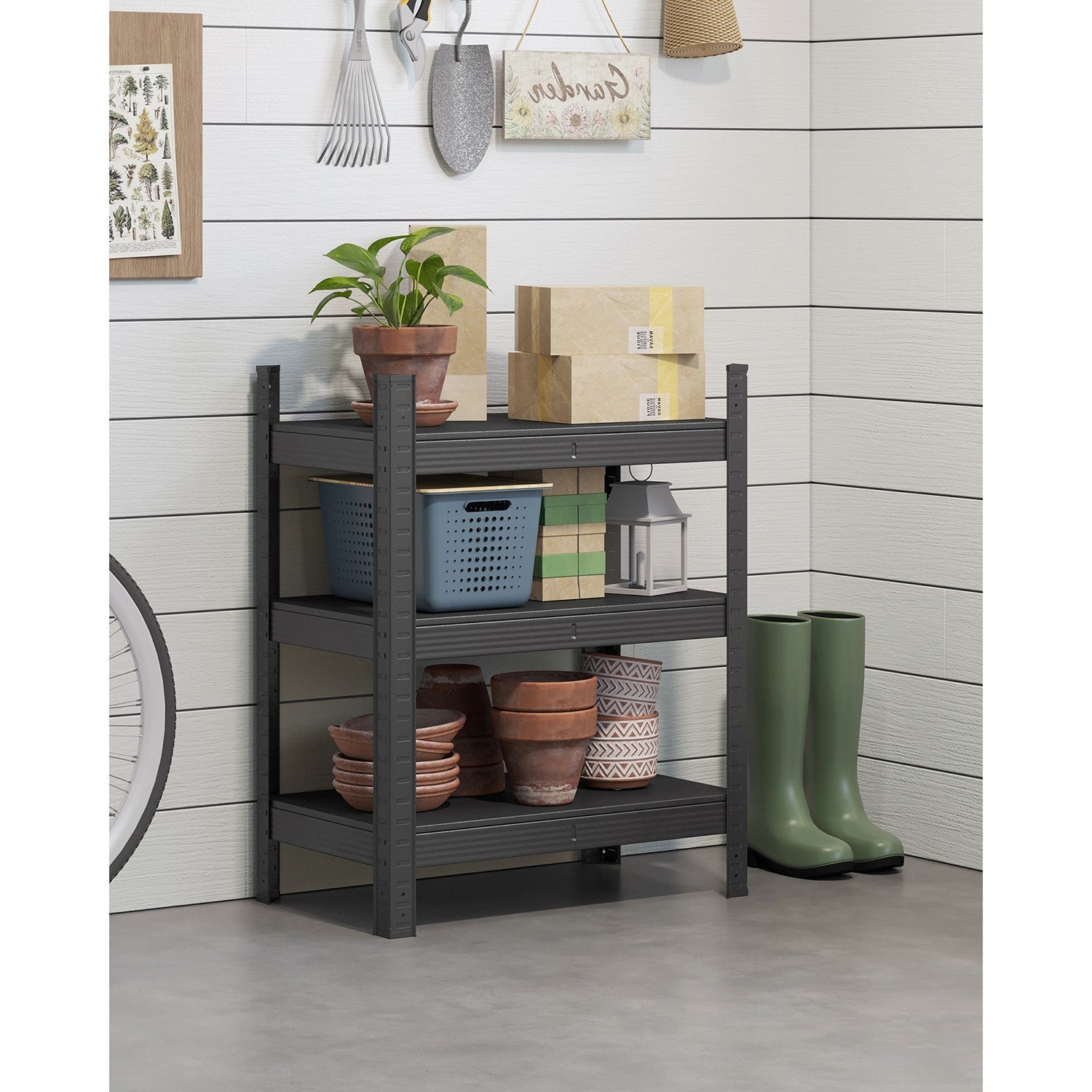 Metallregal mit 3 Ebenen
