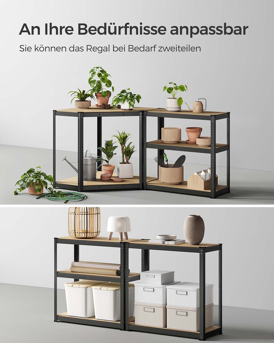Eckregal-Set 5 Ebenen bis 2625 kg belastbar