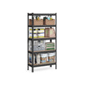 Schwerlastregal mit 5 Ablagen 30 x 75 x 150 cm schwarz