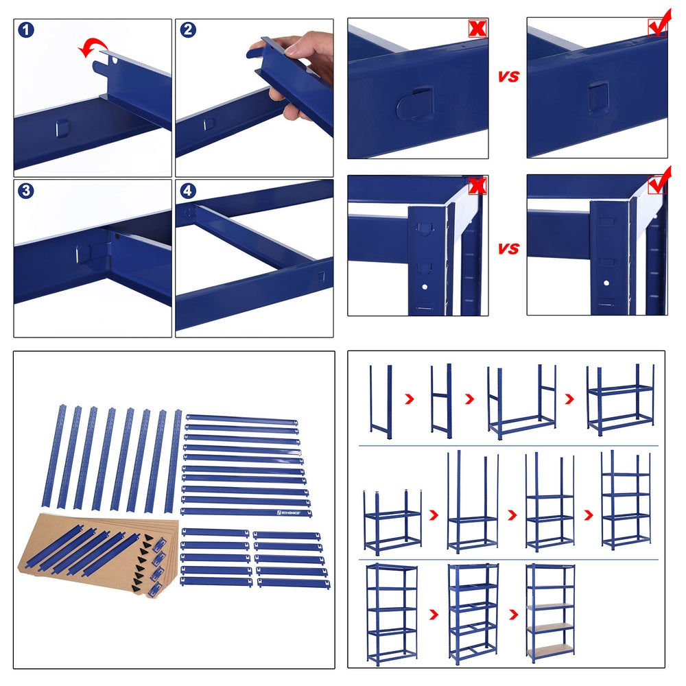 Schwerlastregal 650 kg Blau