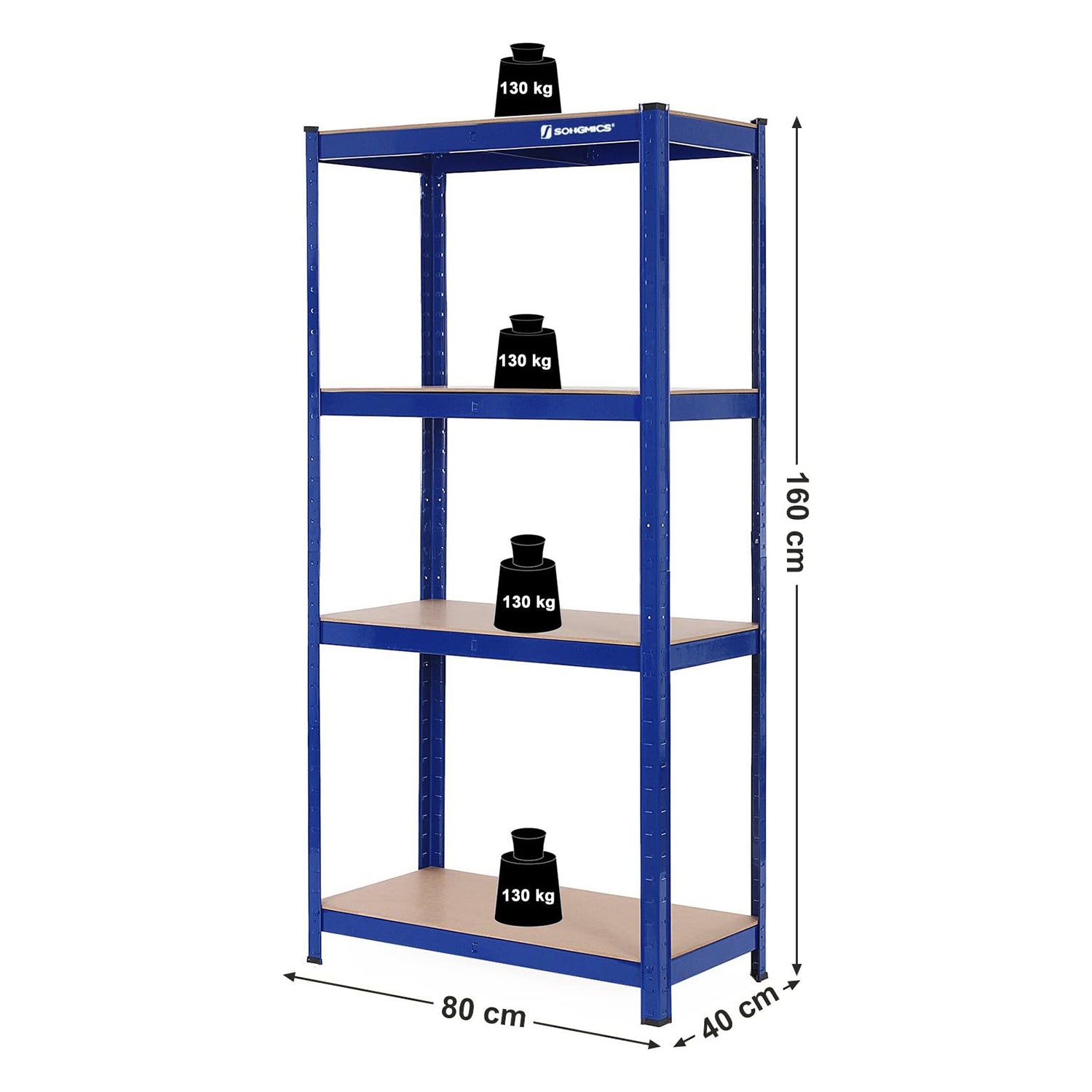 Lagerregal bis 520 kg belastbar