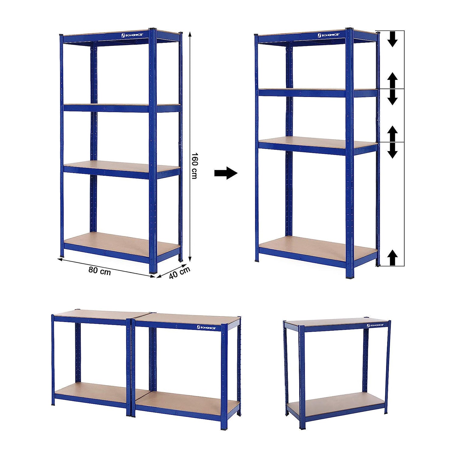 Lagerregal bis 520 kg belastbar
