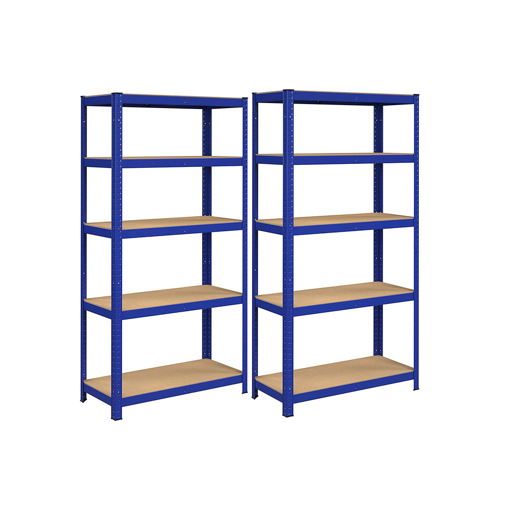 2er Set Lagerregal 180 cm hoch blau