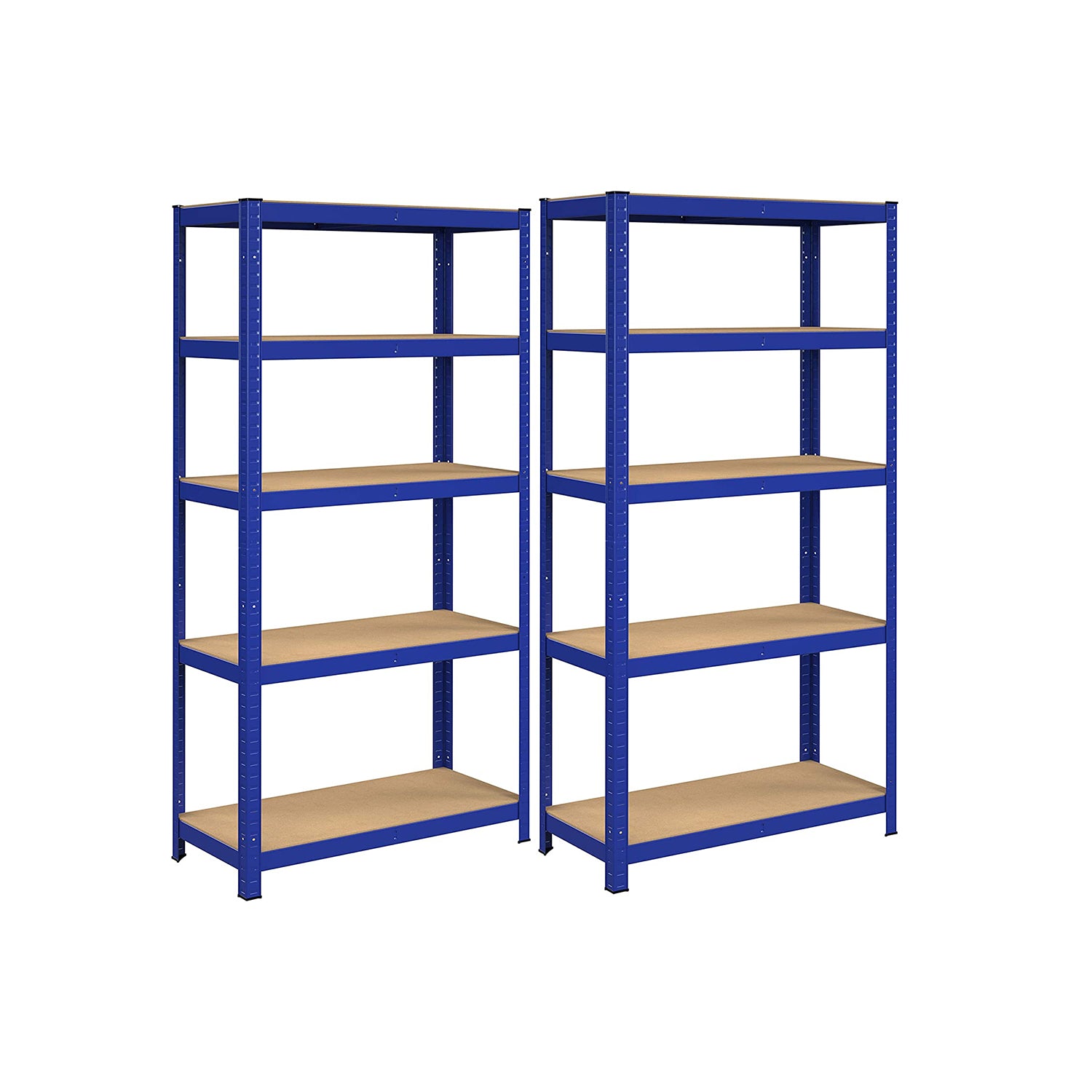 2er Set Lagerregal 180 cm hoch blau