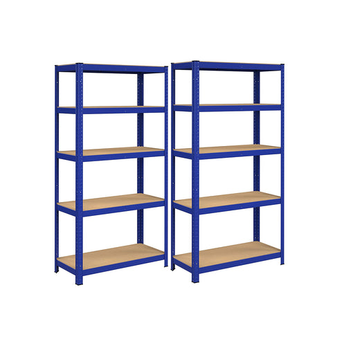 2er Set Lagerregal 180 cm hoch blau