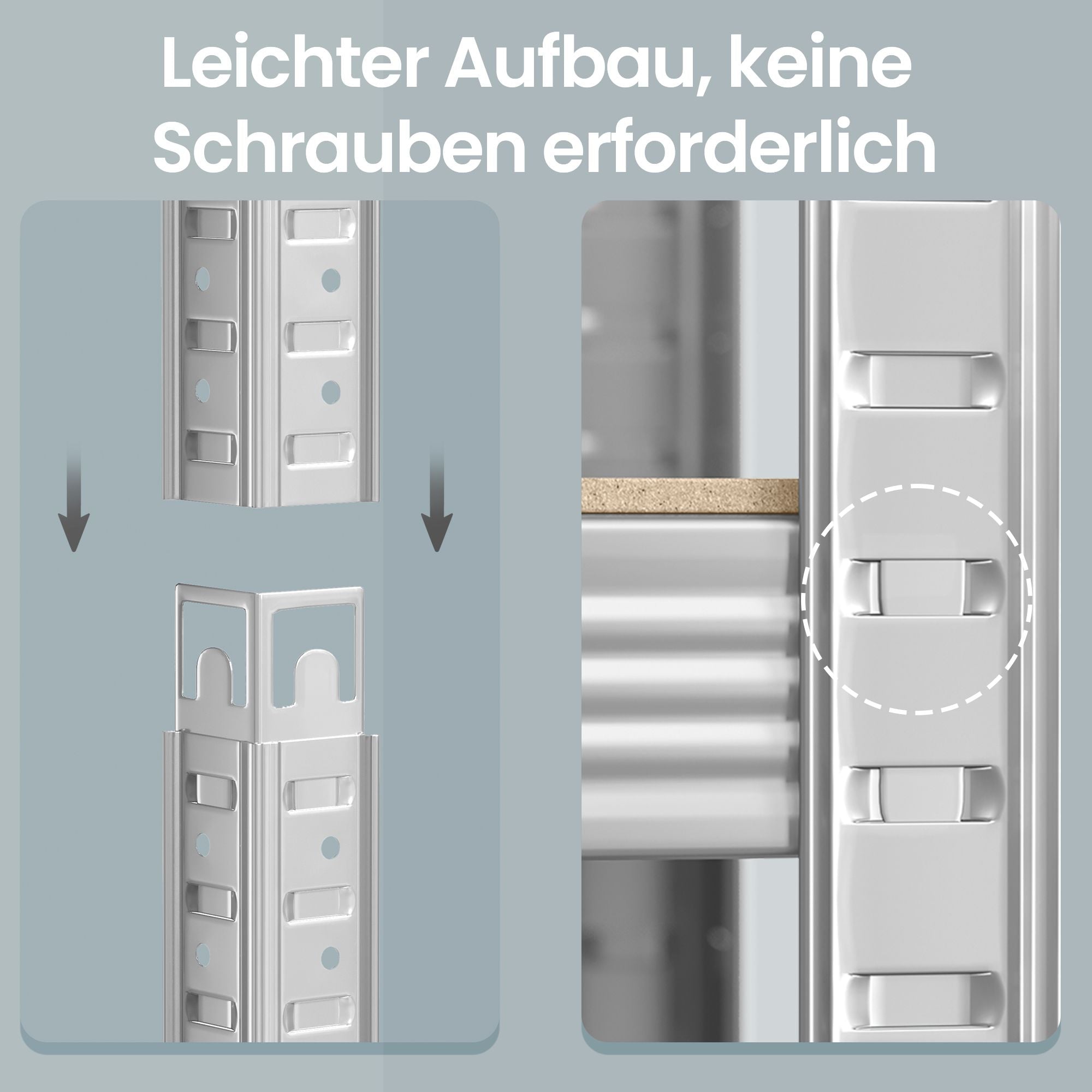 Schwerlastregal 2er Set, Lagerregal, 40 x 90 x 180 cm