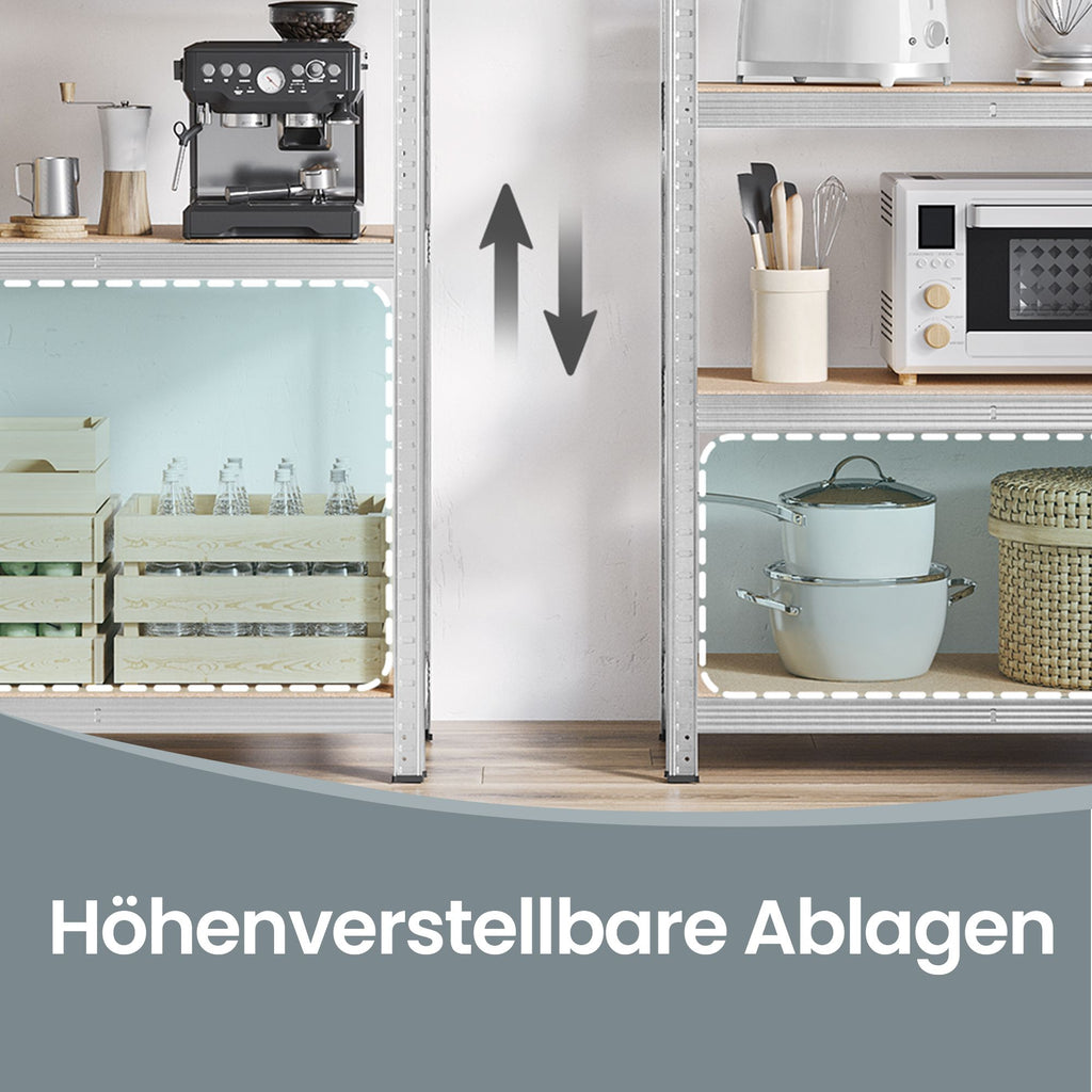 Schwerlastregal 2er Set, Lagerregal, 40 x 90 x 180 cm