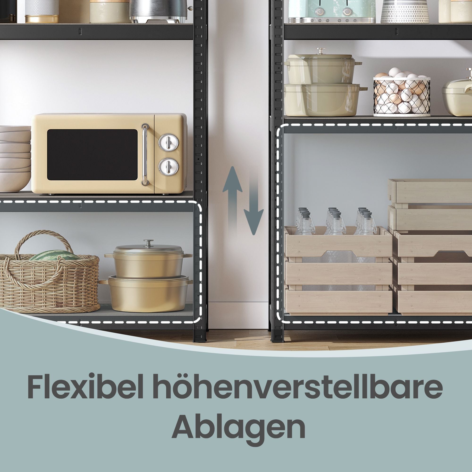 Schwerlastregal, Lagerregal, 50 x 100 x 200 cm