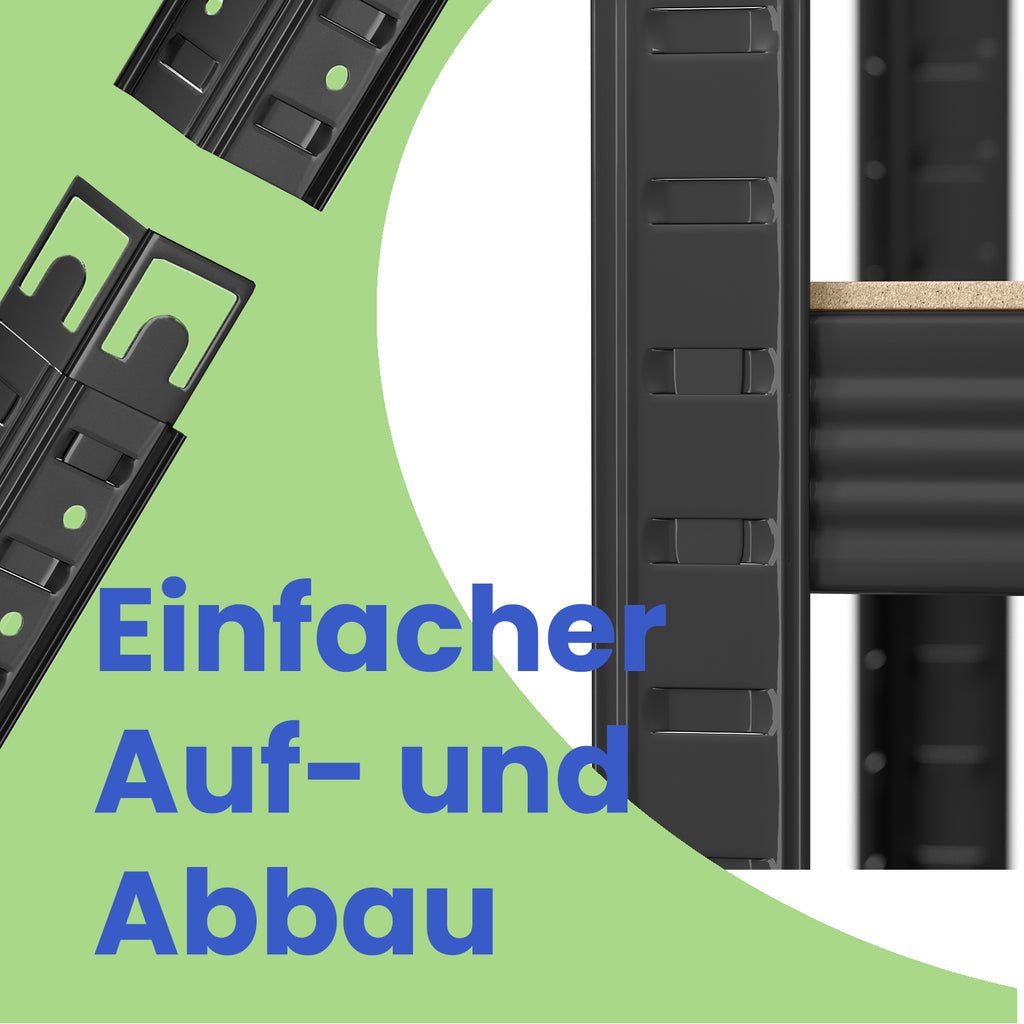 Schwerlastregal 2er Set, Lagerregal, 50 x 100 x 200 cm