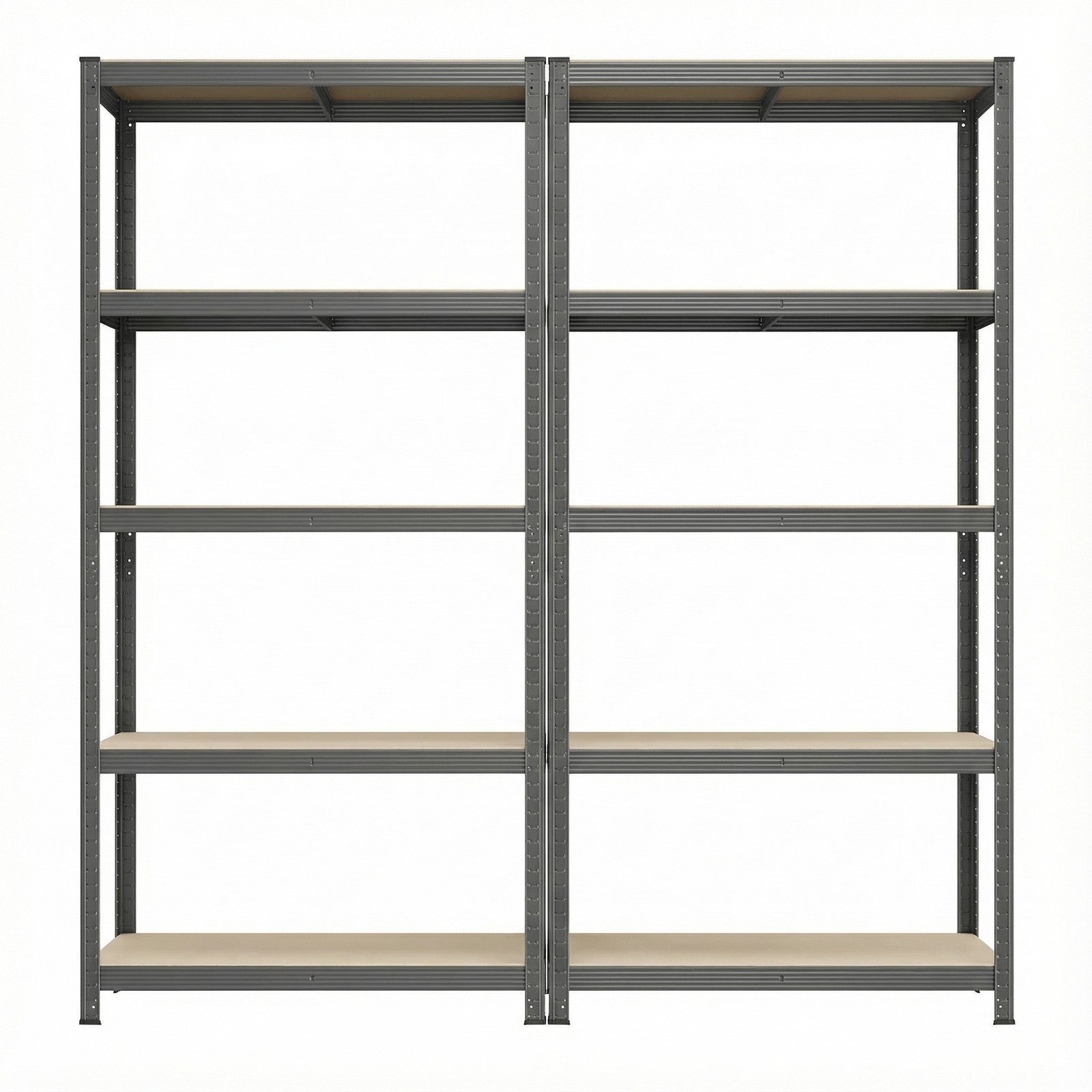 2er Set Lagerregal 200 cm hoch grau