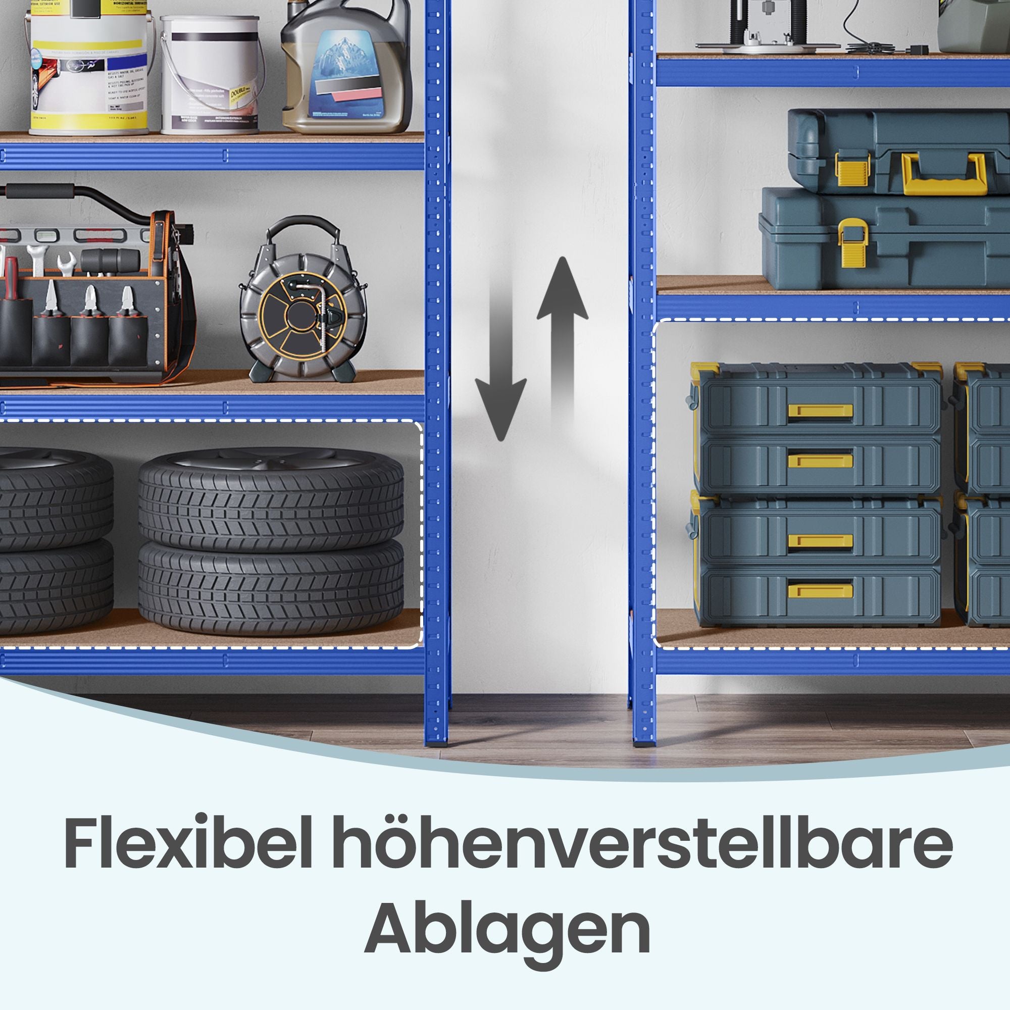 Lagerregal, 60 x 120 x 200 cm, Schwerlastregal