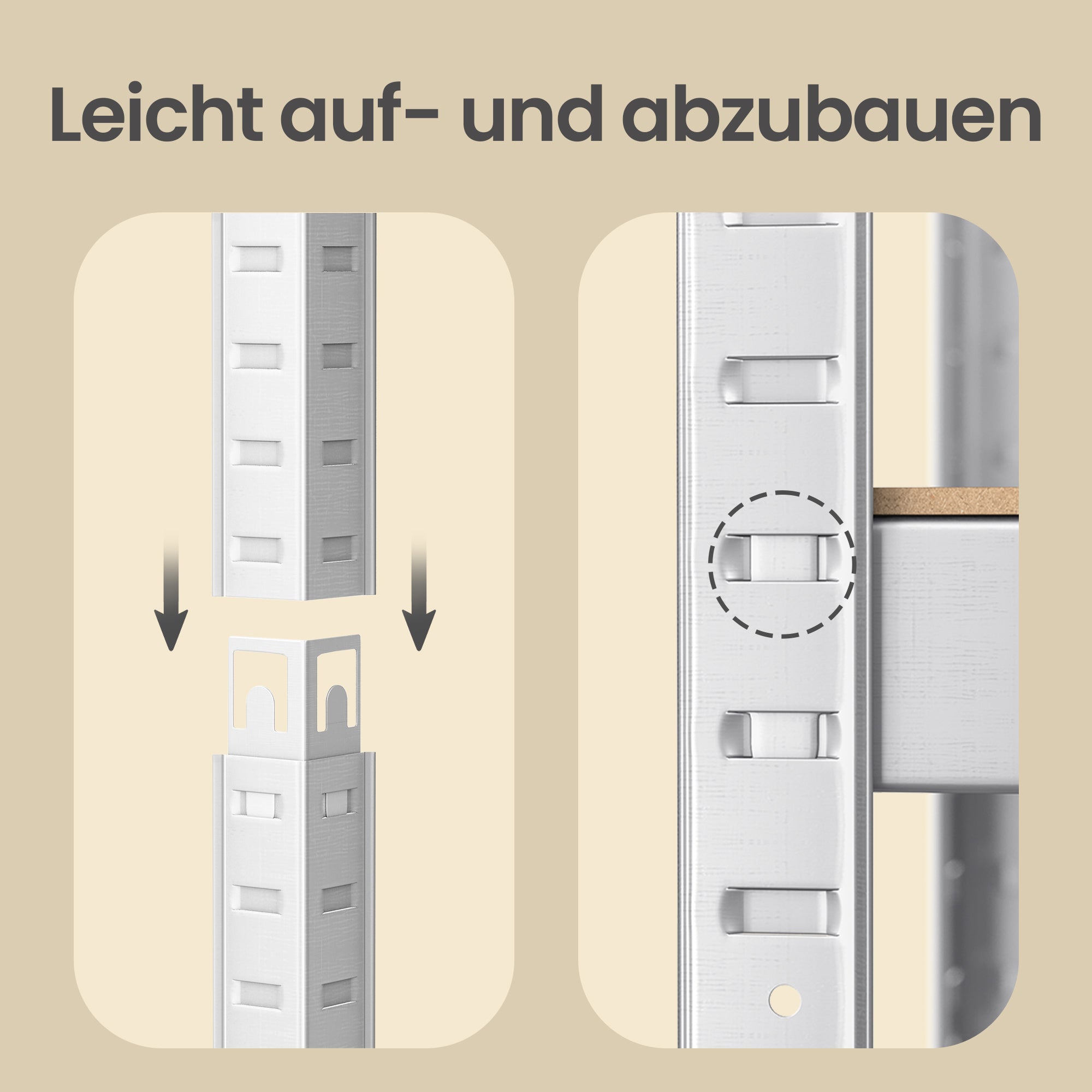 Eckregal 5 Ebenen, Schwerlastregal, Metall