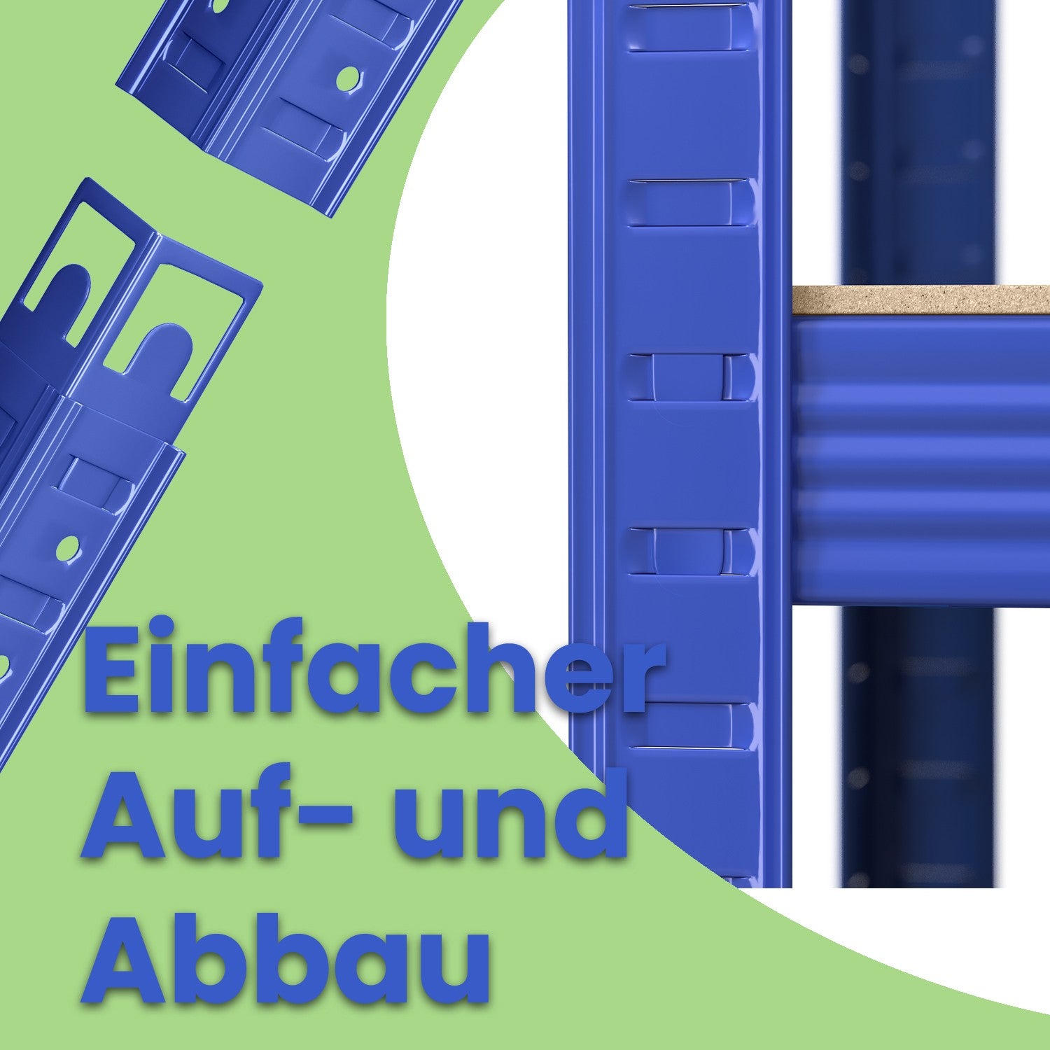 Schwerlastregal 650 kg Blau