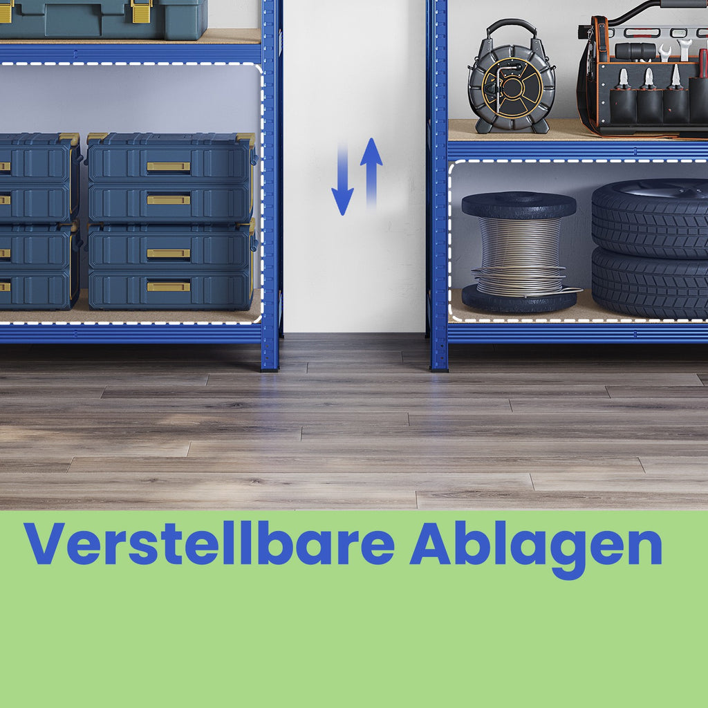 Schwerlastregal 650 kg Blau