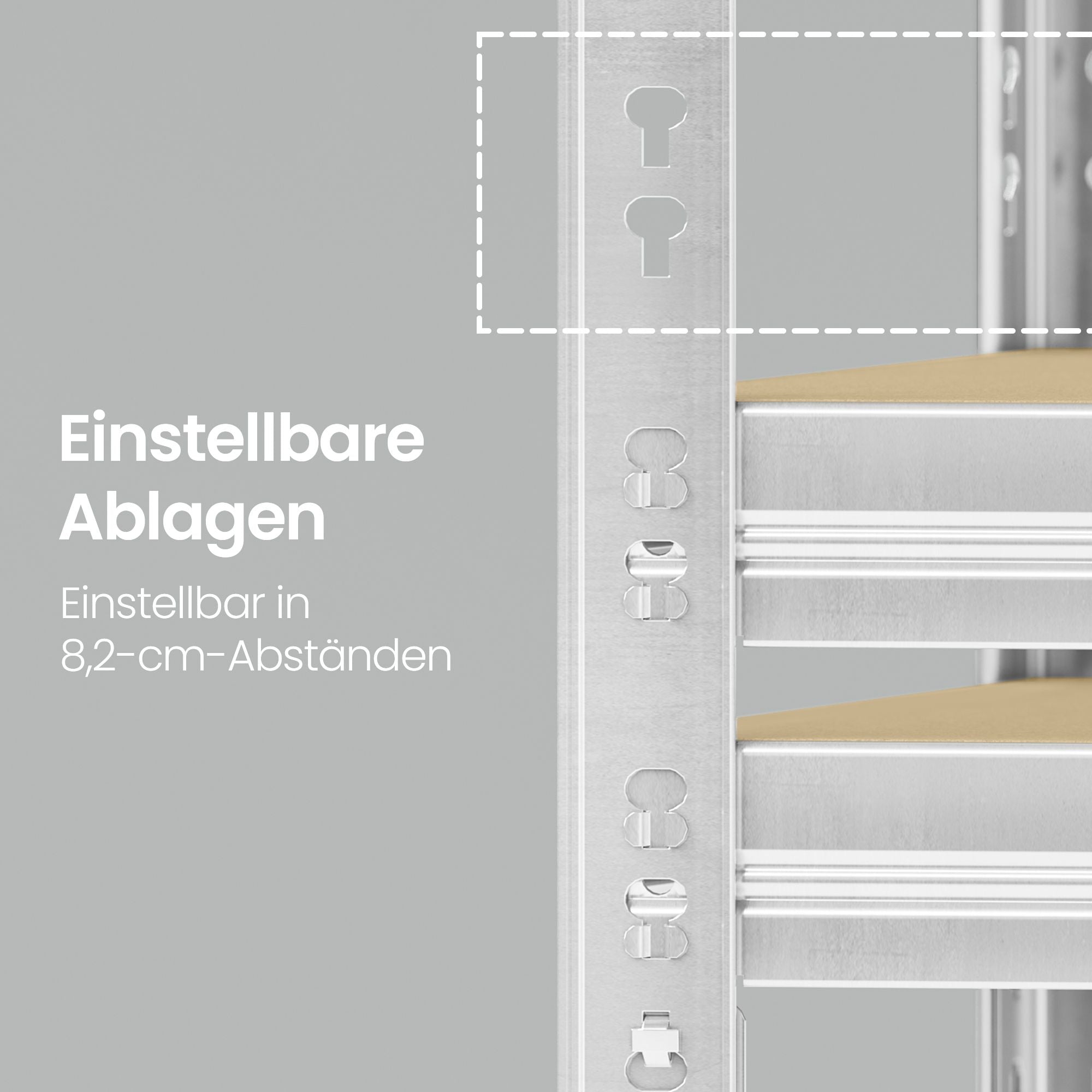 Schwerlastregal 2er Set, Kellerregal, bis 875 kg belastbar