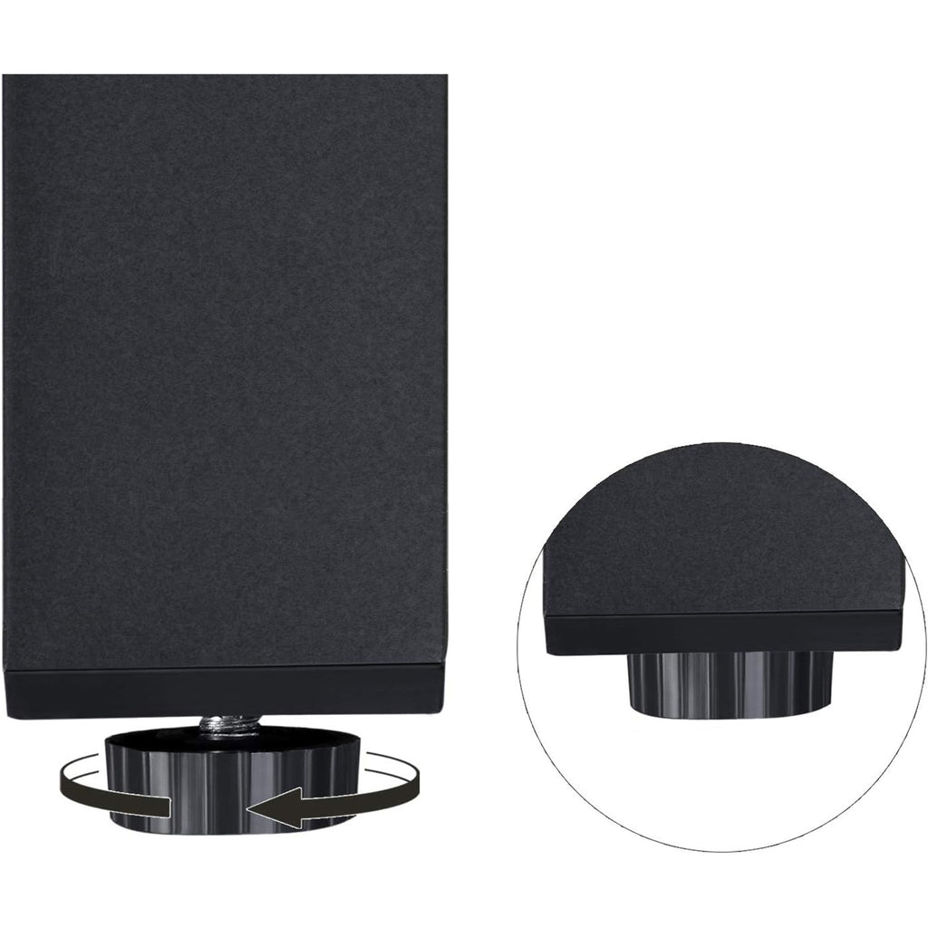 Großer Gartentisch mit Glas Schwarz