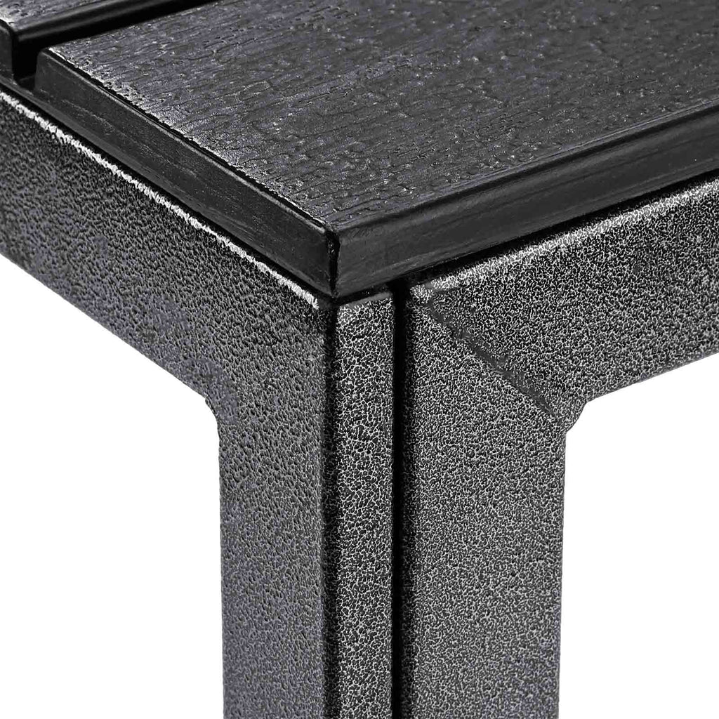 Gartentisch Holzoptik Schwarz
