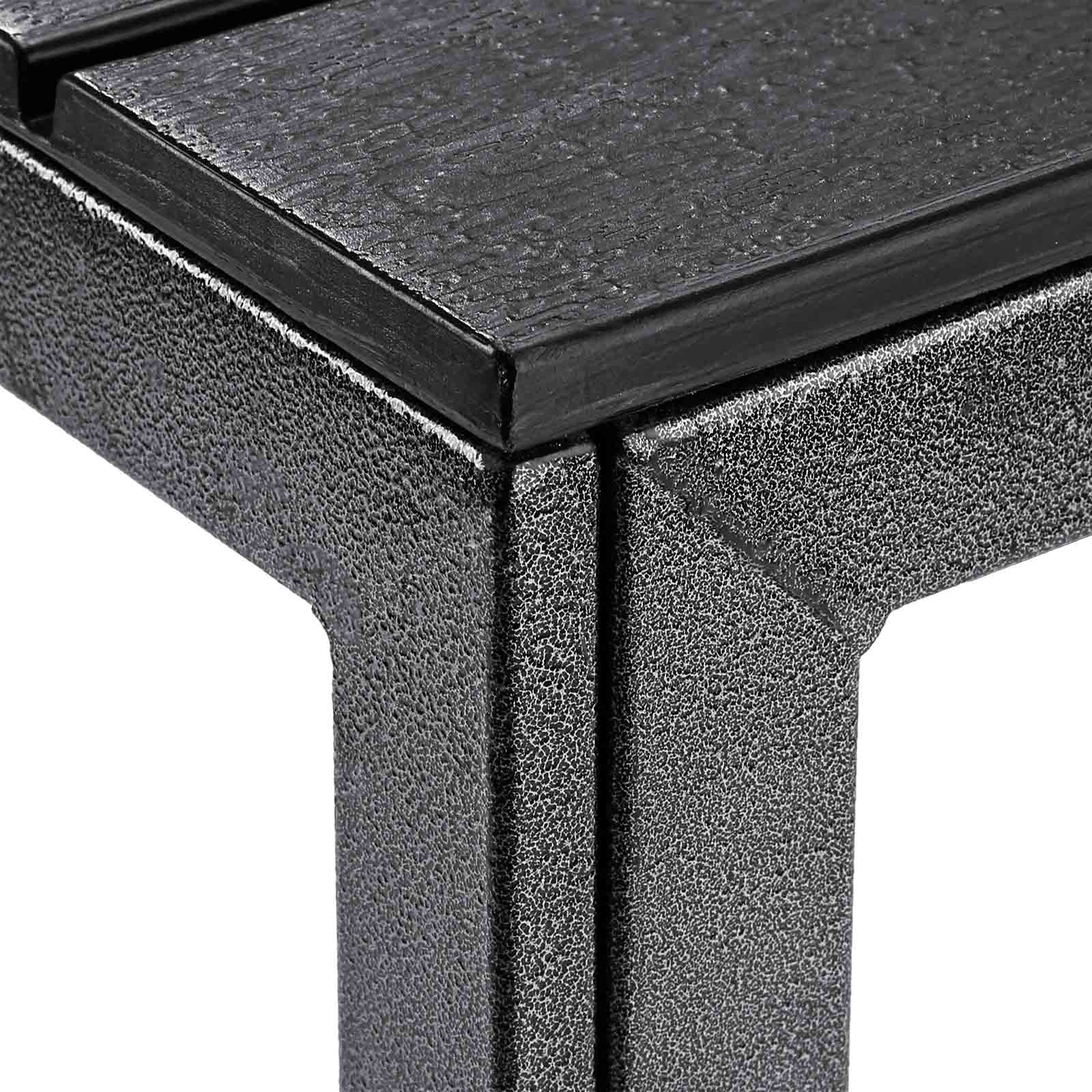 Gartentisch Holzoptik Schwarz