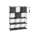 Gitterregal 12 Würfel 3 Boxen Schwarz