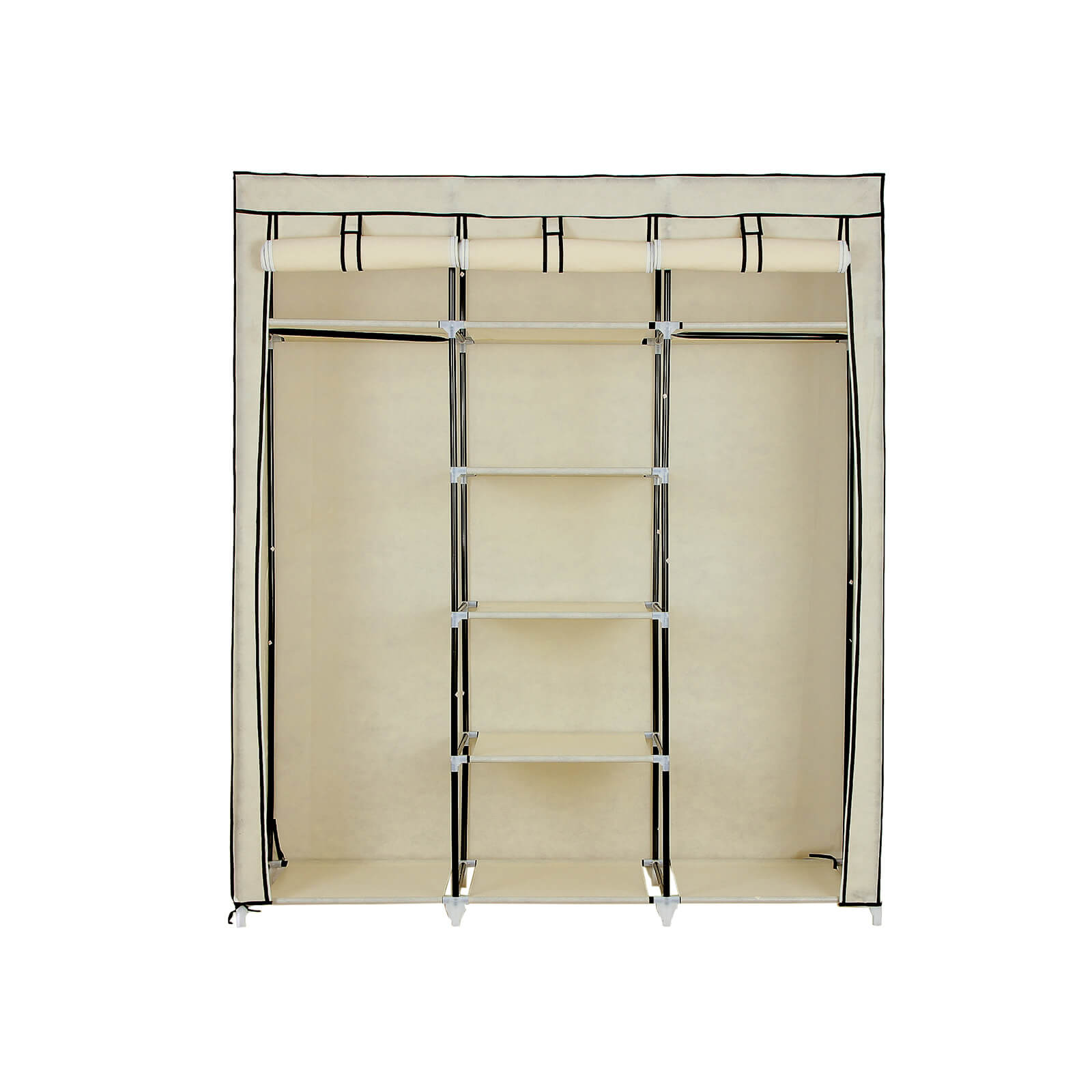 Großer Stoffschrank 175 x 150 cm Beige