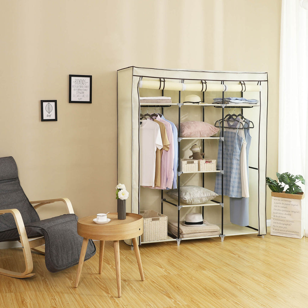 Großer Stoffschrank 175 x 150 cm Beige