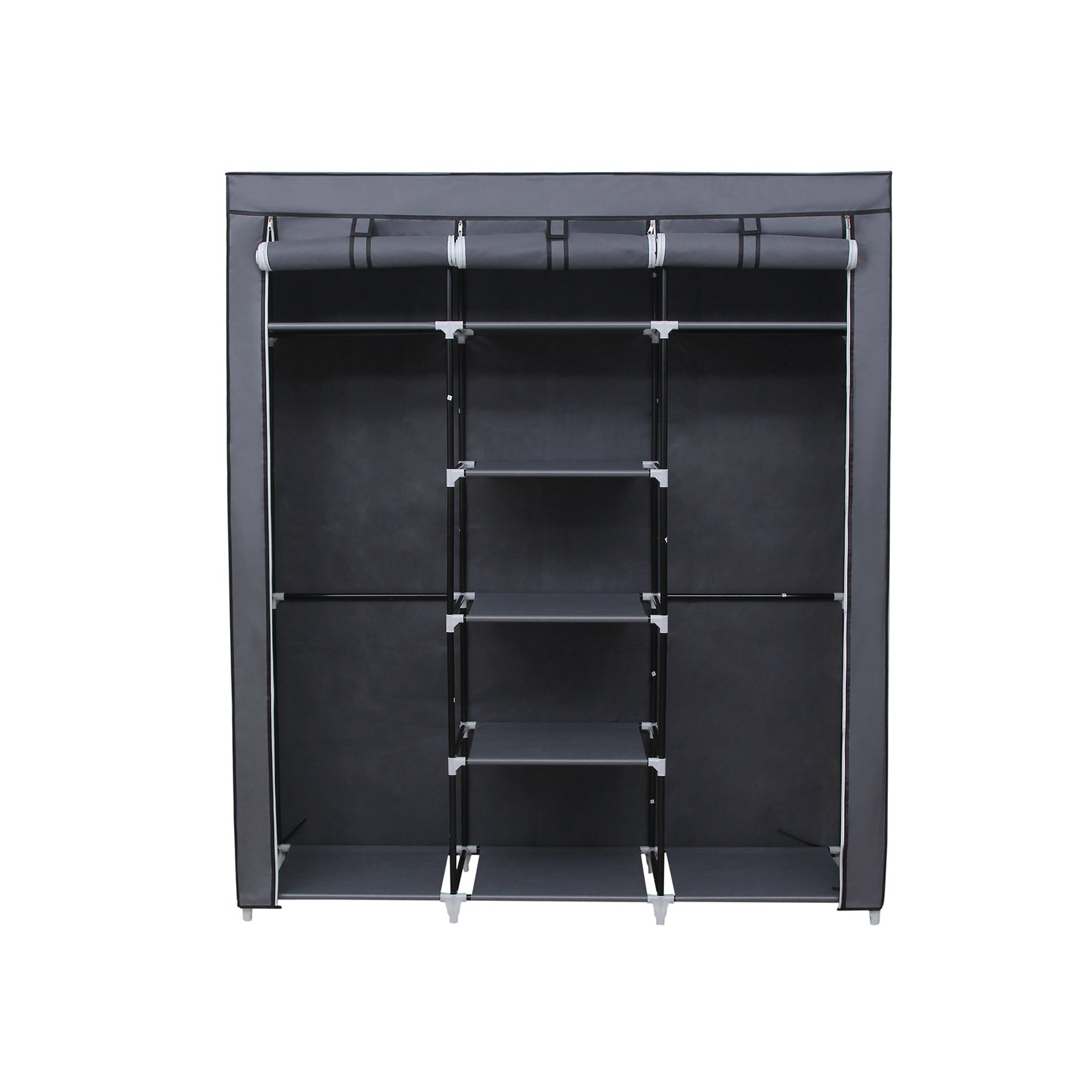 Großer Stoffschrank 175 x 150 cm Grau