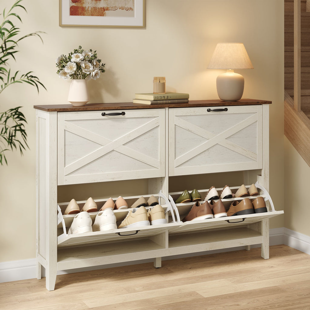 LIRY Kollektion - Schuhschrank 4 Klappen, Schuhkipper