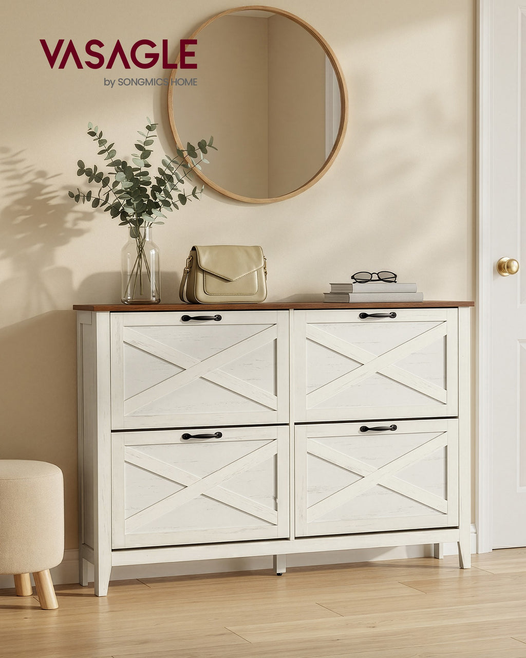 LIRY Kollektion - Schuhschrank 4 Klappen, Schuhkipper