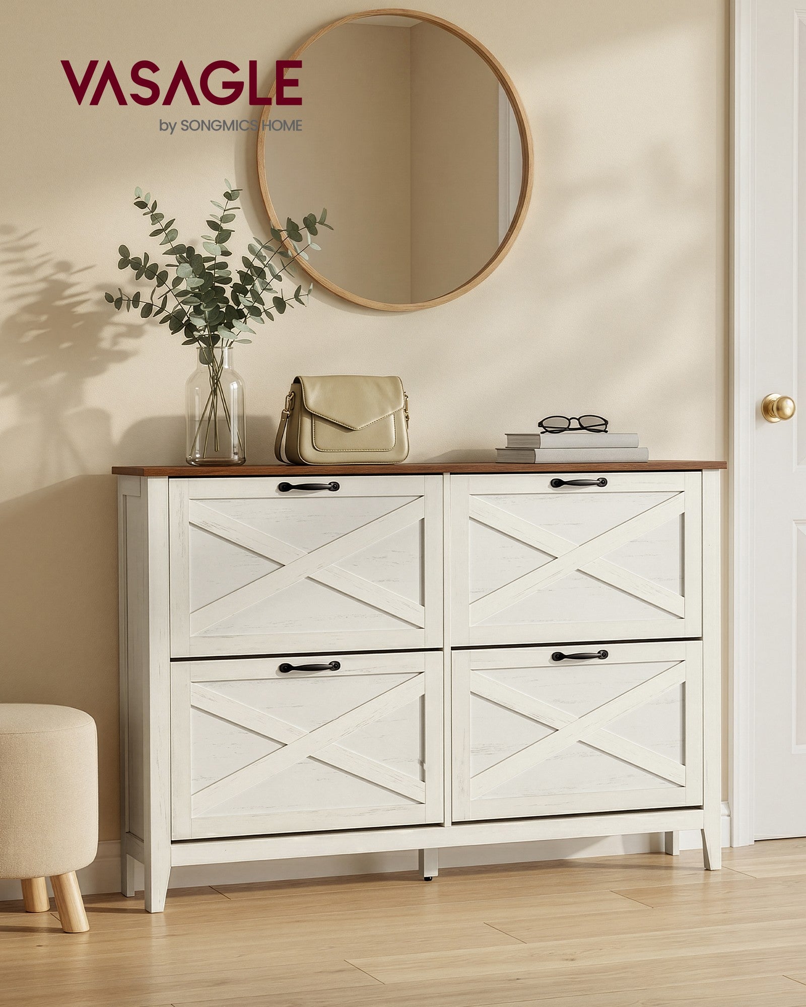 LIRY Kollektion - Schuhschrank 4 Klappen, Schuhkipper