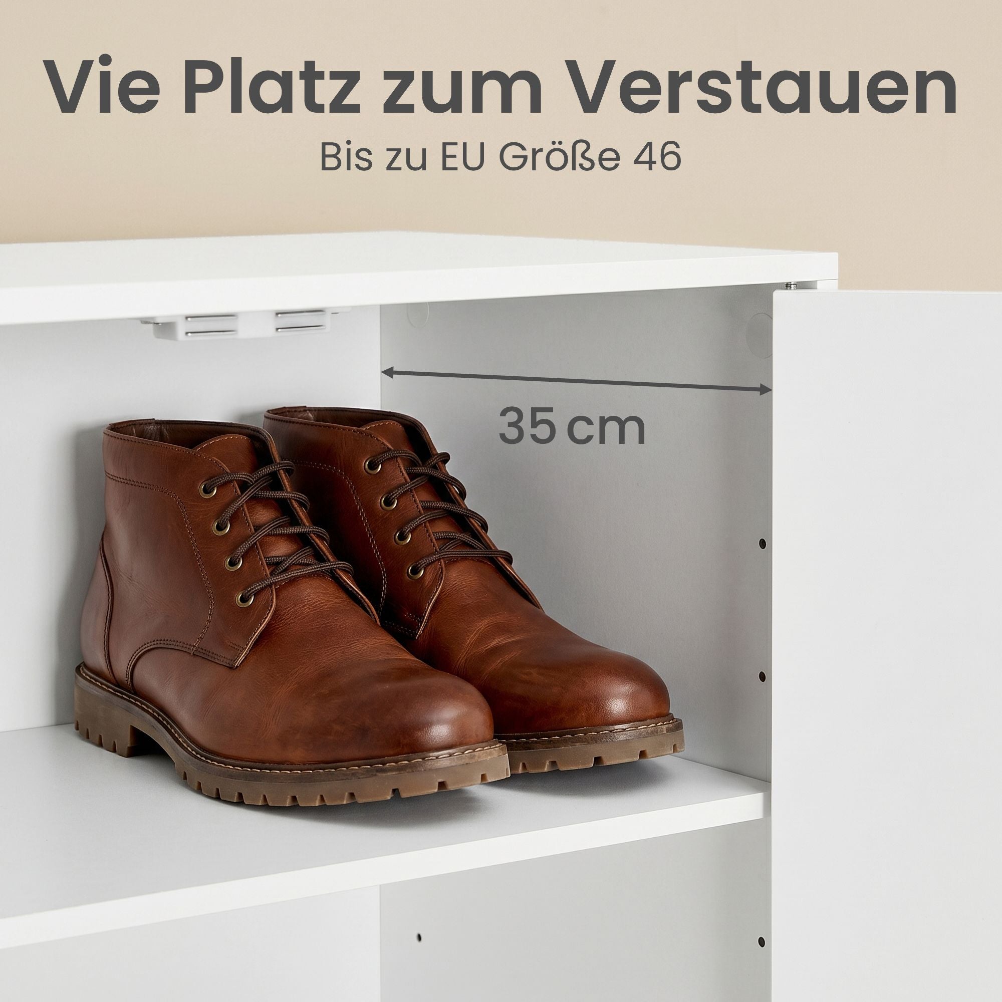 Schuhschrank mit verstellbaren Ablagen, Aufbewahrungsschrank mit Türen, für Flur