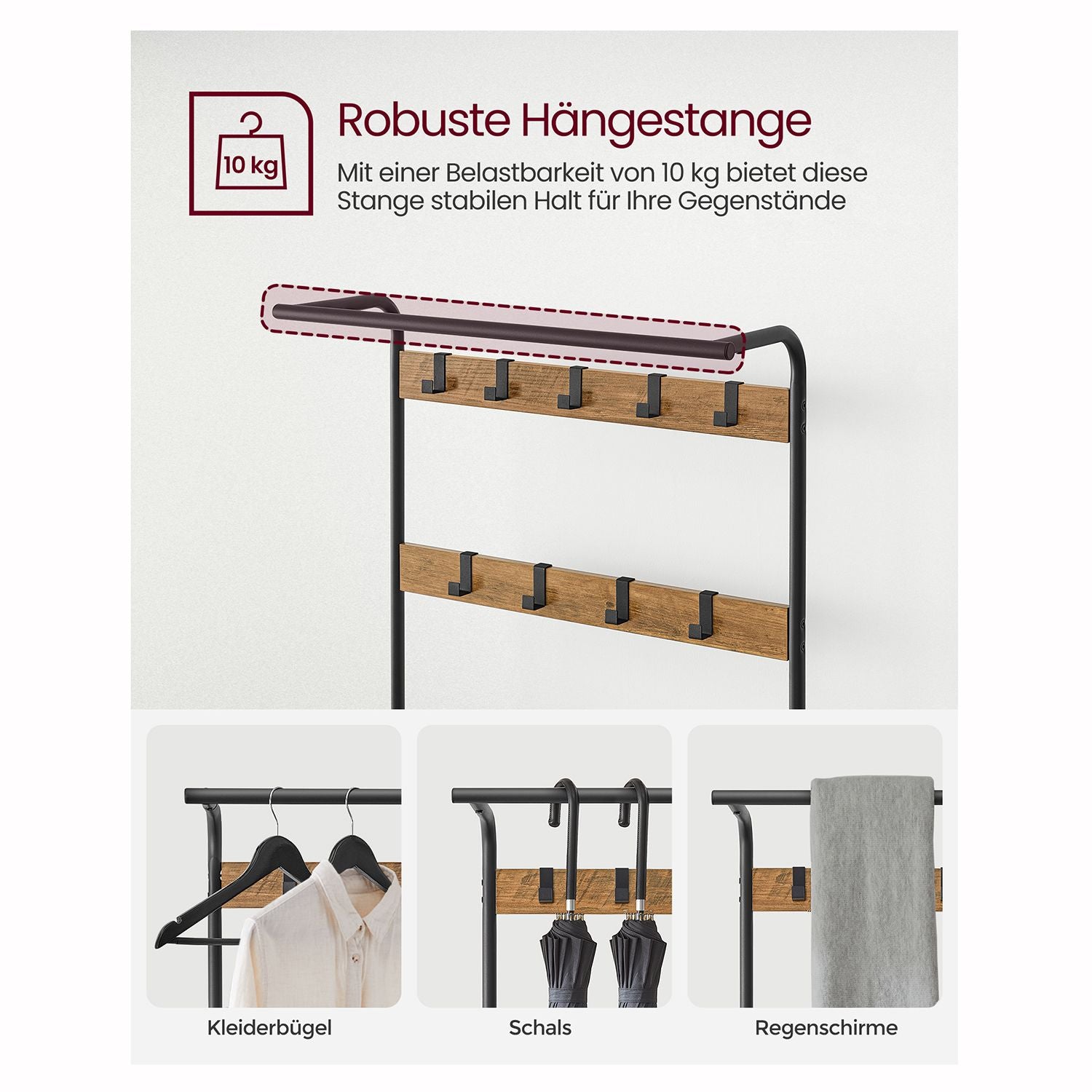 Garderobenständer mit Sitzbank