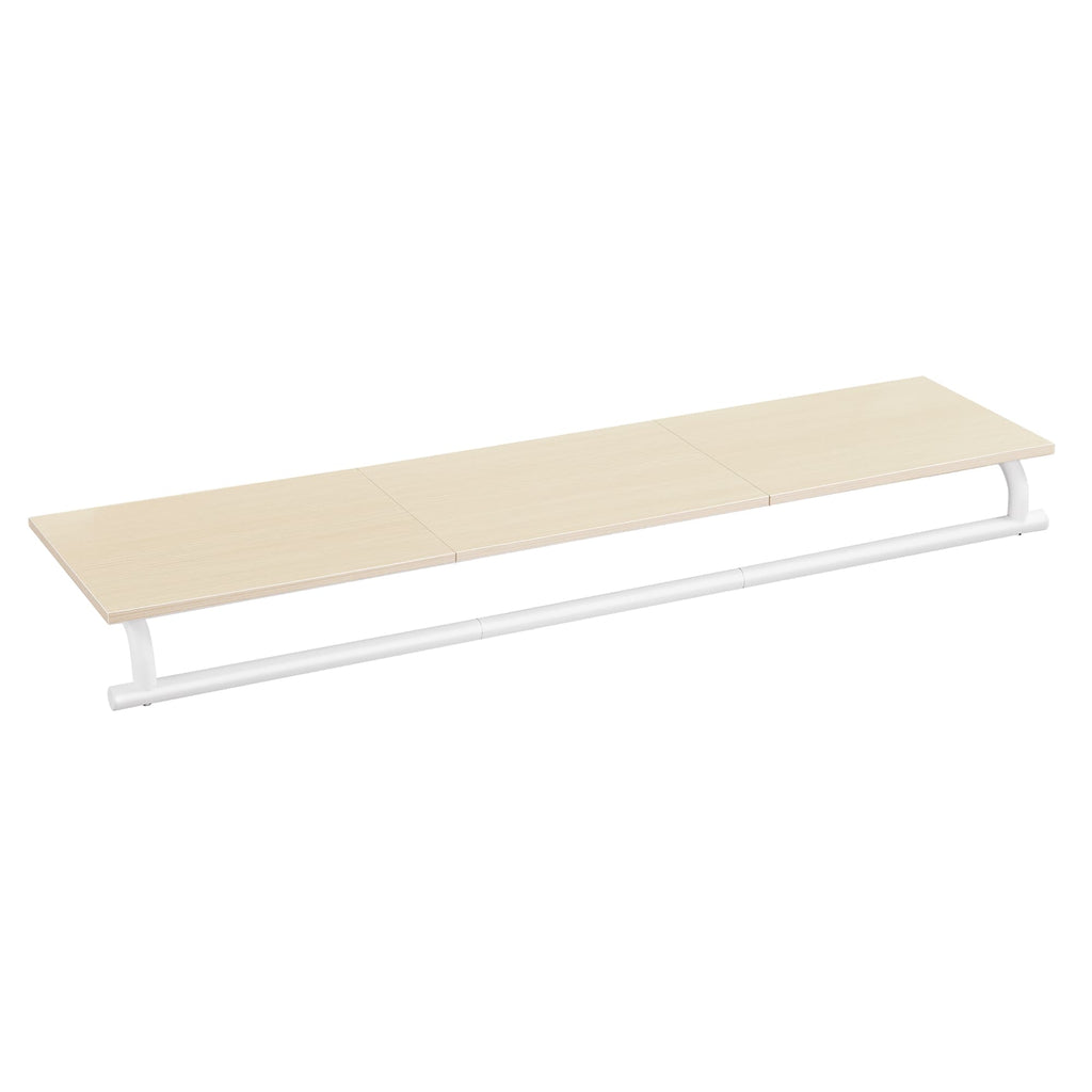 Wandgarderobe mit Kleiderstange naturbeige-wolkenweiß