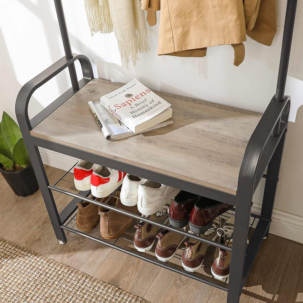 Garderobenständer 183 cm hoch Greige-Grau