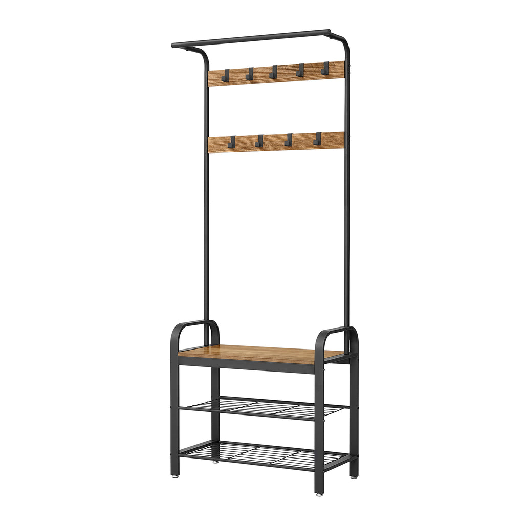 Garderobenständer, Garderobe, mit Schuhbank