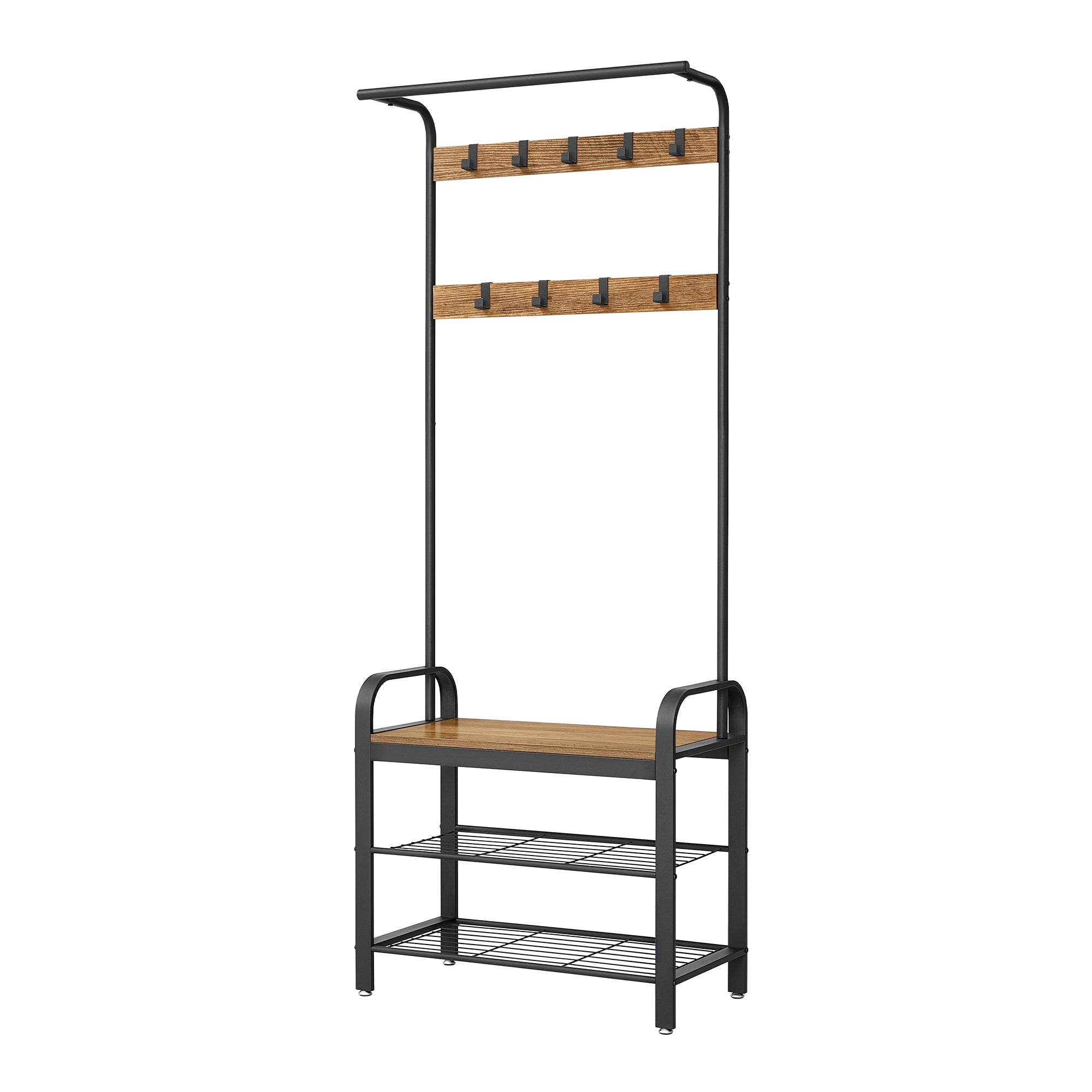 Garderobenständer, Garderobe, mit Schuhbank