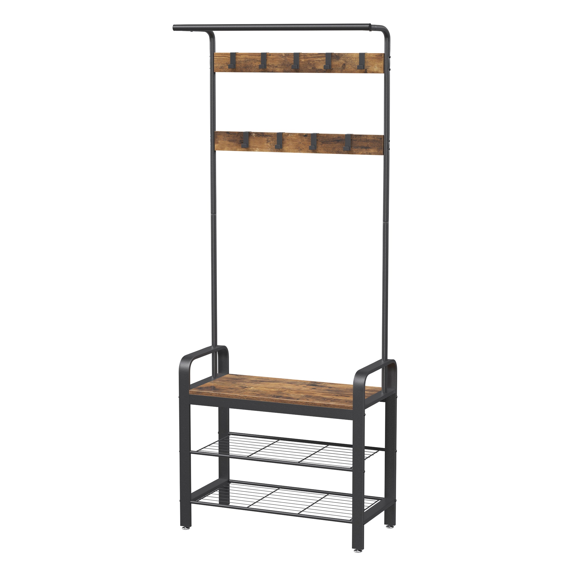 Garderobenständer, Garderobe, mit Schuhbank