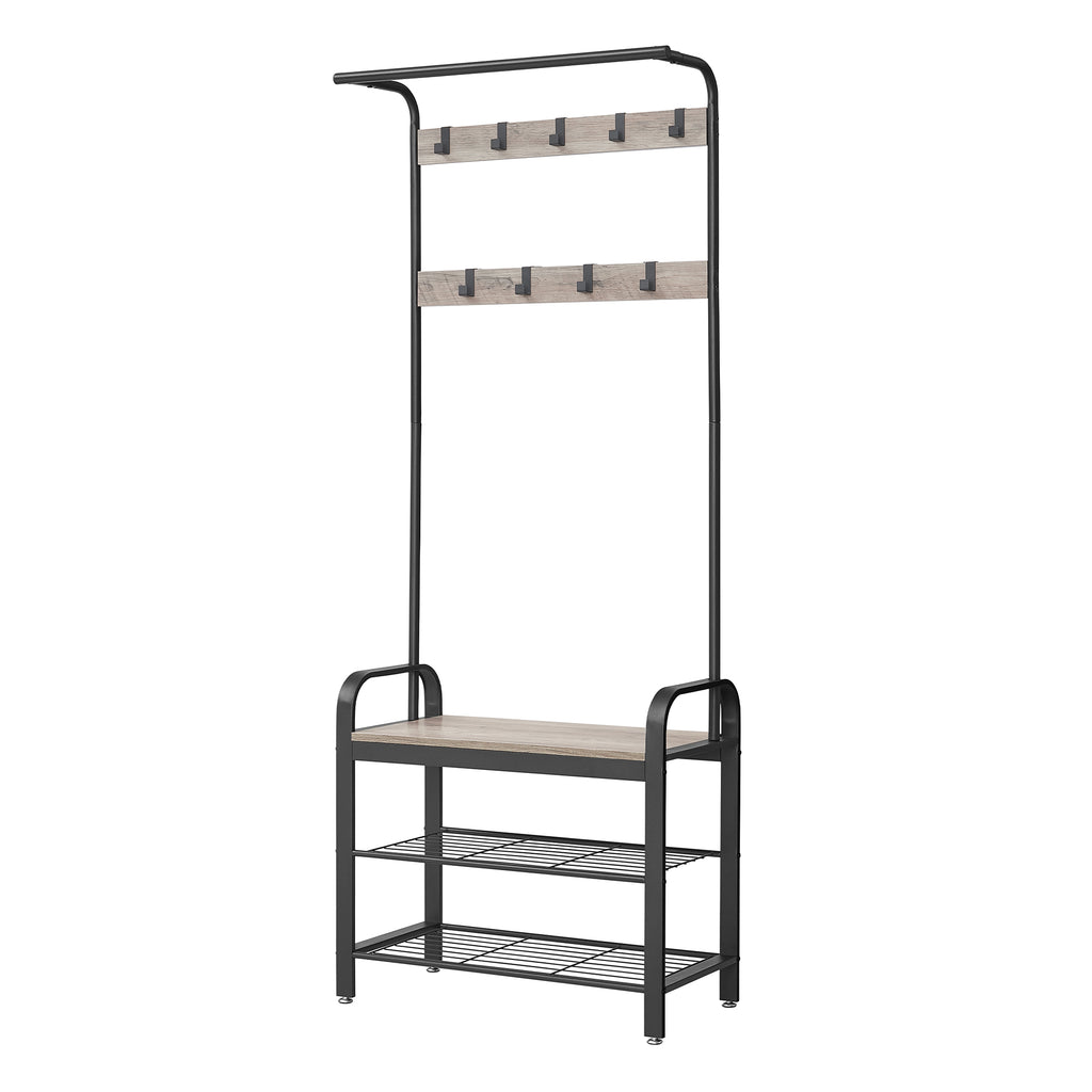 Garderobenständer, Garderobe, mit Schuhbank