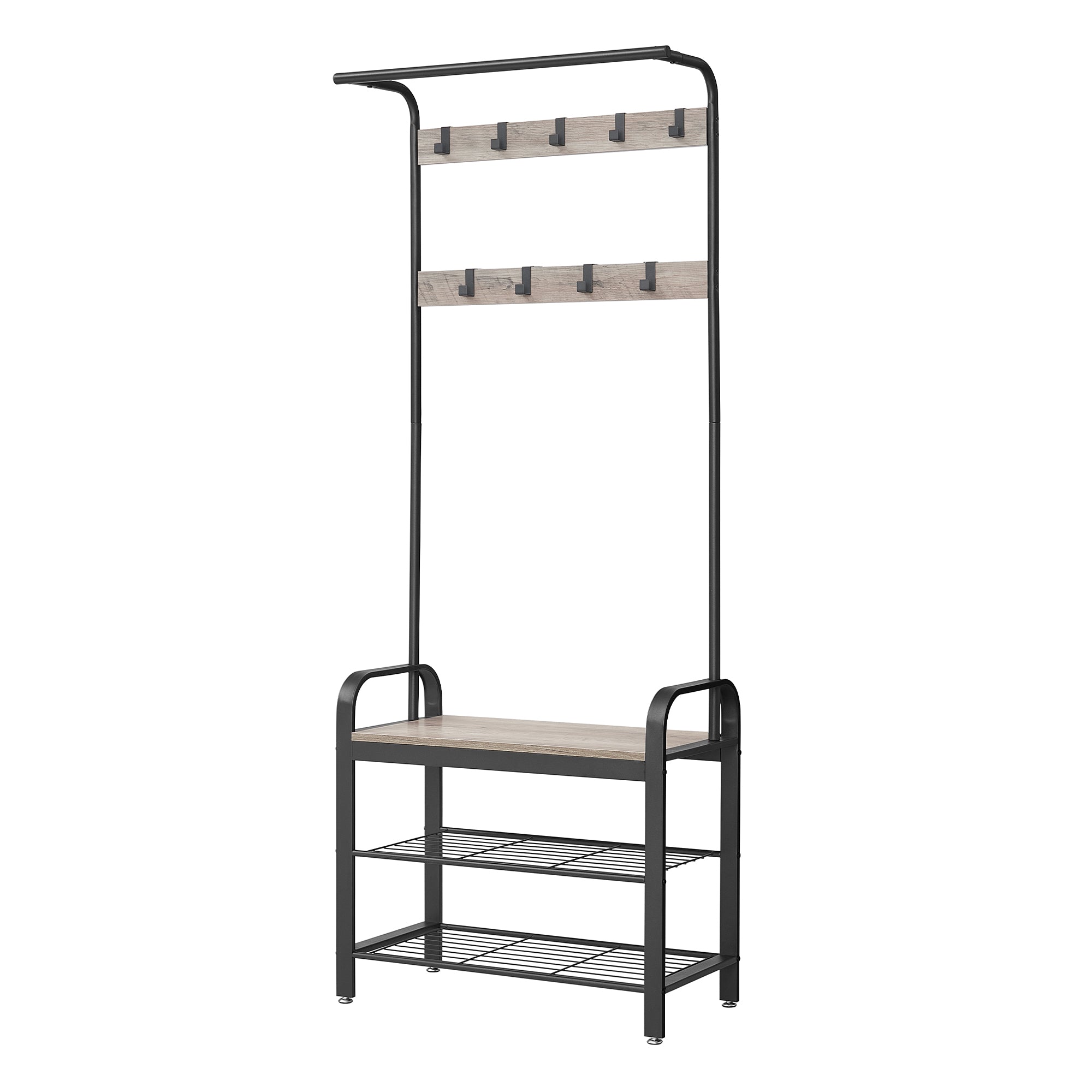 Garderobenständer, Garderobe, mit Schuhbank