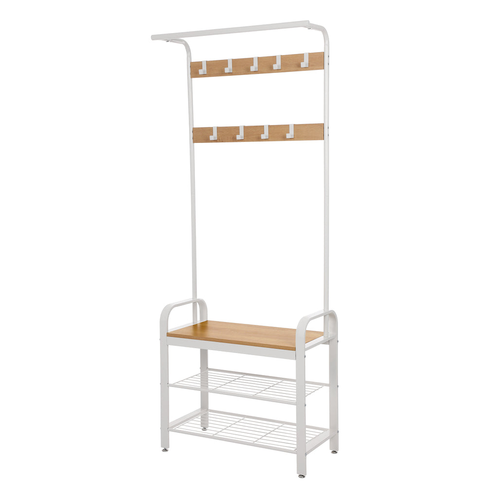 Garderobenständer, Garderobe, mit Schuhbank