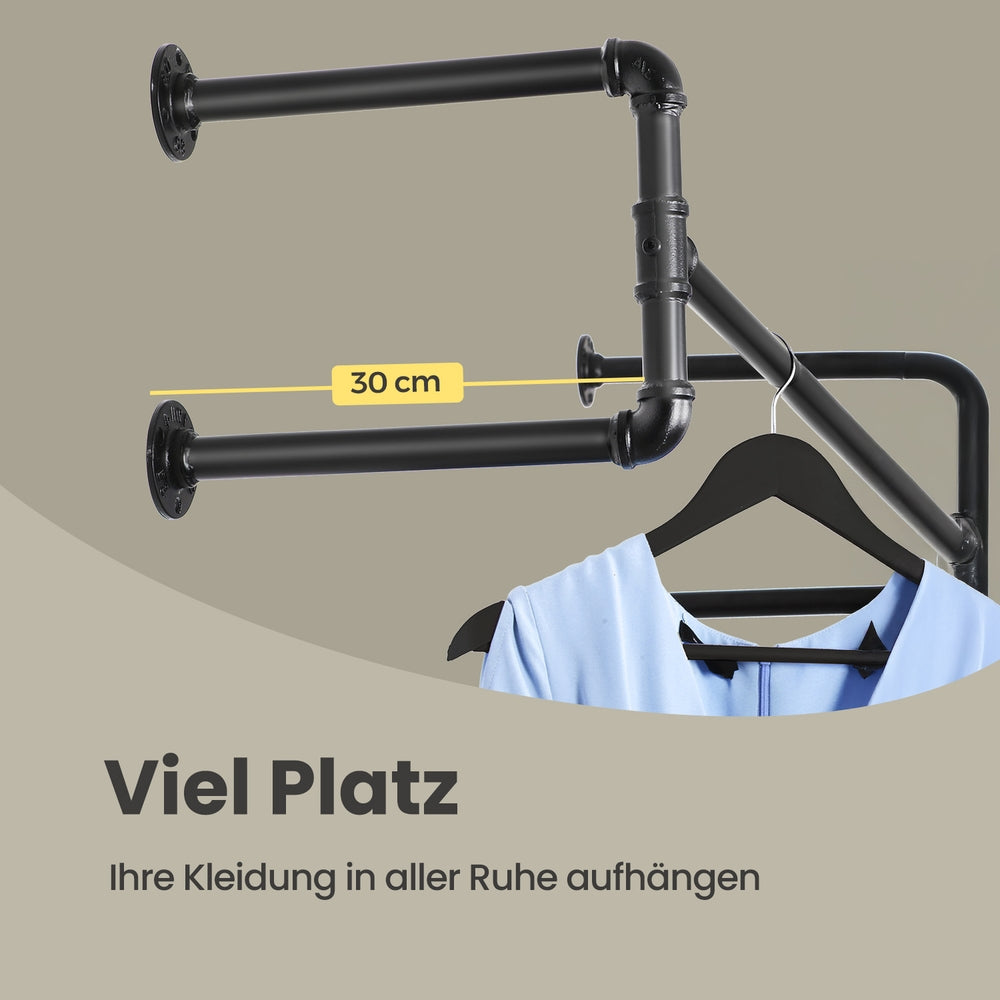 Wandgarderobe, Kleiderstange, Röhrenimitat