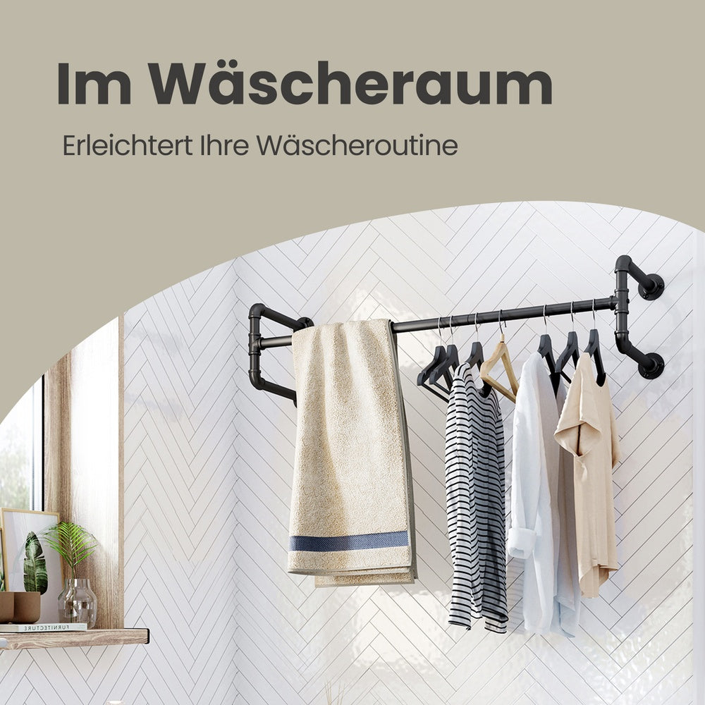 Wandgarderobe, Kleiderstange, Röhrenimitat