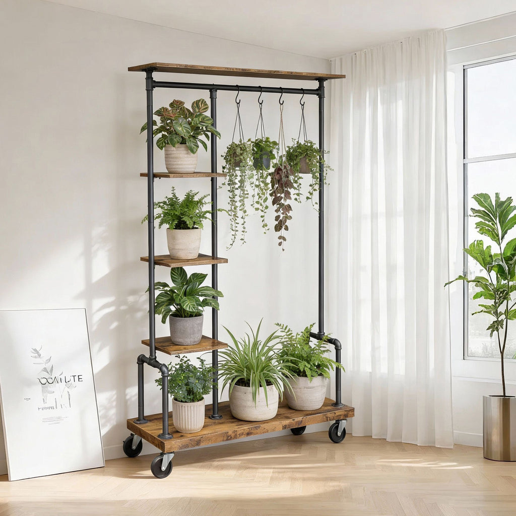 Kleiderständer, Industrie-Design, Kleiderständer auf Rädern