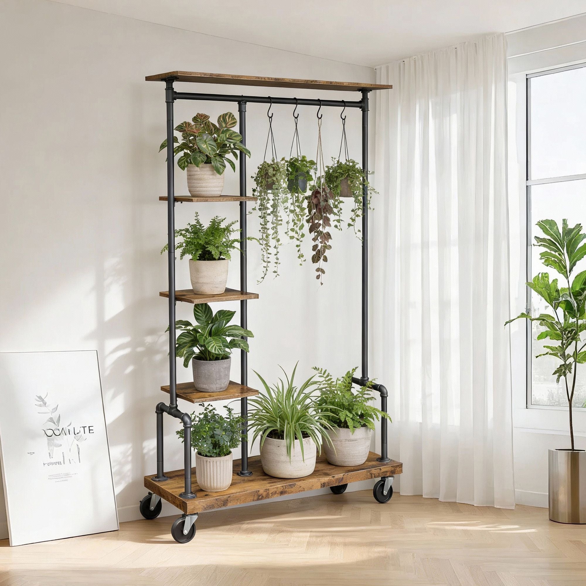 Kleiderständer, Industrie-Design, Kleiderständer auf Rädern