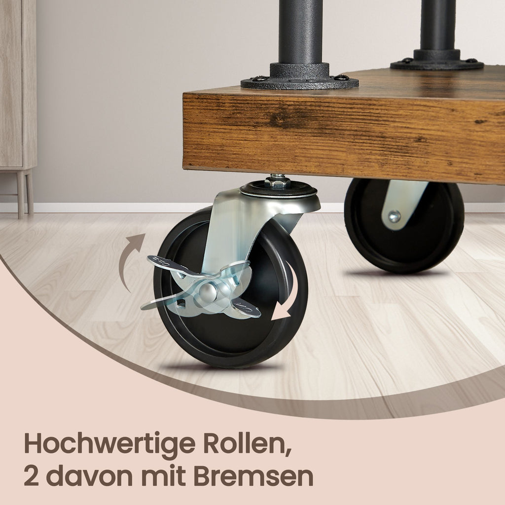 Kleiderständer, Industrie-Design, Kleiderständer auf Rädern